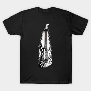 Retro Guitar Gift Guitarist Rock Concert Festival Guitar T-Shirt